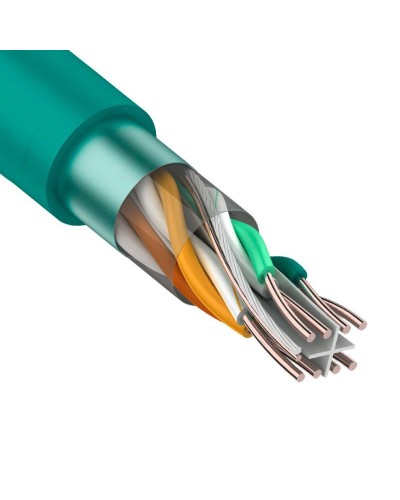 F/UTP, CAT 6, нг(А)-LSLTx, 4х2х0,575мм, 23AWG, INDOOR, SOLID, зеленый, 305м REXANT (01-0171). Кабель «витая пара» (LAN) для структурированных систем связи. Rexant в Нижнем Новгороде
