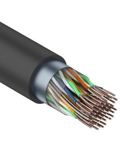 F/UTP, CAT 5, PE, 25PR, 24AWG, OUTDOOR, SOLID, черный, 305м, REXANT (01-1203). Кабель «витая пара» (LAN) для структурированных систем связи. Rexant в Нижнем Новгороде