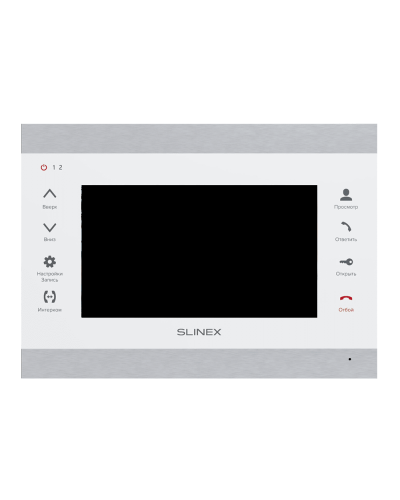SL-07MHD (серебро+белый). Монитор домофона цветной с функцией «свободные руки». SLINEX в Нижнем Новгороде