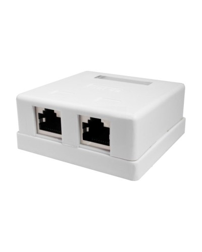 Розетка настенная RJ-45, 8P8C, Cat.5e, 2 порта, FTP (10-0308). Компьютерная розетка. SUPRLAN в Нижнем Новгороде