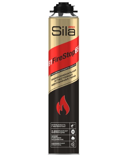 Пена огнестойкая Sila Pro B1 Firestop 65, 850 мл: Пена монтажная профессиональная в Нижнем Новгороде