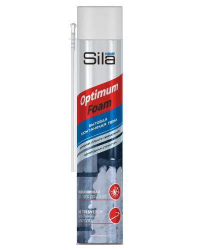 Пена монтажная SILA HOME OPTIMUM FOAM, всесезонная, 750 мл. Пена монтажная. Sila в Нижнем Новгороде