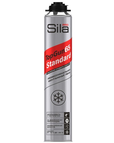 Пена монтажная Sila Pro TopGun 65 STANDARD winter, 850 мл. Пена монтажная профессиональная. Sila в Нижнем Новгороде