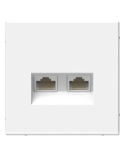 ArtGallery розетка двойная RJ45, кат. 6Е, скрытой установки, механизм, белый (GAL000188). Розетка компьютерная. Systeme Electric в Нижнем Новгороде
