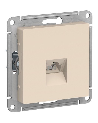 AtlasDesign розетка RJ45, кат. 5Е, 1-местная, скрытой установки, механизм, бежевый (ATN000283). Розетка компьютерная. Systeme Electric в Нижнем Новгороде