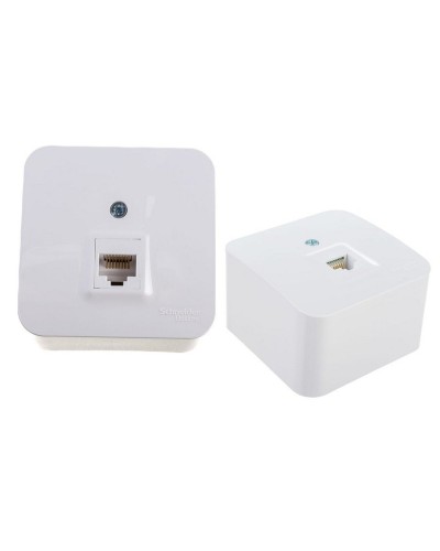 BLANCA розетка RJ45 1-местная, кат. 5Е, открытой установки, белый (BLNIA045001). Розетка компьютерная с изолированной пластиной. Systeme Electric в Нижнем Новгороде