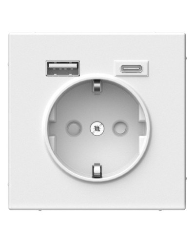 ArtGallery розетка 1-местная с USB тип-A+C, скрытой установки, механизм, белый (GAL000132). Розетка с USB. Systeme Electric в Нижнем Новгороде