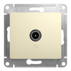 Glossa розетка TV антенна коннектор, 1-местная, скрытой установки, механизм, бежевый (GSL000293). Розетка TV антенна. Systeme Electric