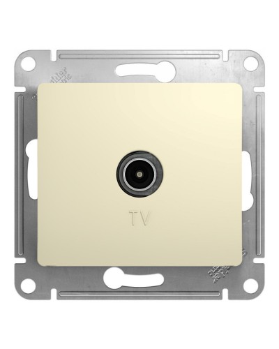 Glossa розетка TV антенна коннектор, 1-местная, скрытой установки, механизм, бежевый (GSL000293). Розетка TV антенна. Systeme Electric в Нижнем Новгороде