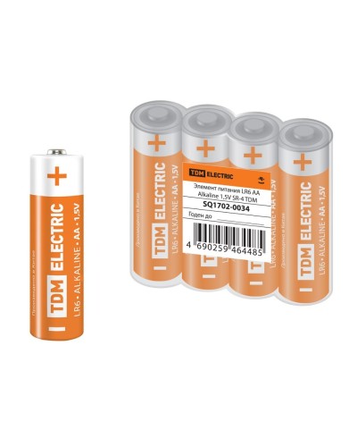LR6 AA Alkaline 1,5V SR-4 TDM (SQ1702-0034). Элемент питания. TDM ЕLECTRIC в Нижнем Новгороде