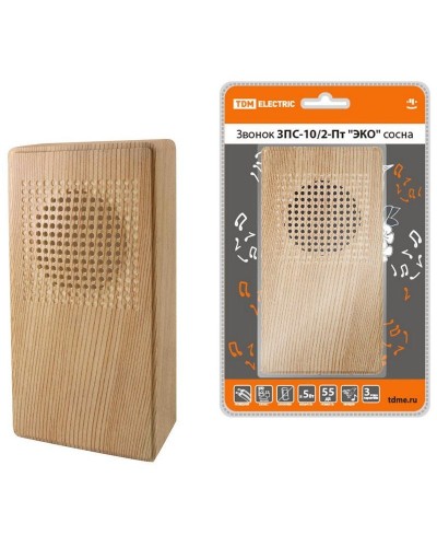 ЗПС-10/2-Пт ЭКО сосна, птичка, без кнопки, AC 230V (SQ1901-0026). Звонок проводной. TDM ЕLECTRIC в Нижнем Новгороде
