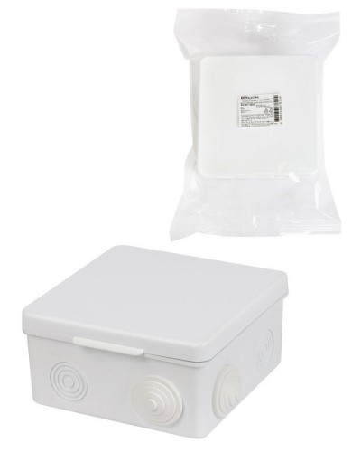 Коробка ОП 100х100х55мм, крышка, IP54, 8вх., белая (SQ1401-0923). Распаячная коробка. TDM ЕLECTRIC в Нижнем Новгороде