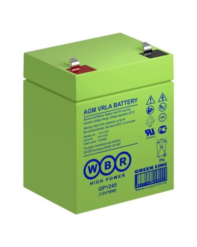 WBR GP1245 (12V16W). Аккумулятор герметичный свинцово-кислотный. WBR в Нижнем Новгороде