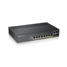 GS1920-8HPV2-EU0101F. Гибридный Smart коммутатор PoE+. ZYXEL
