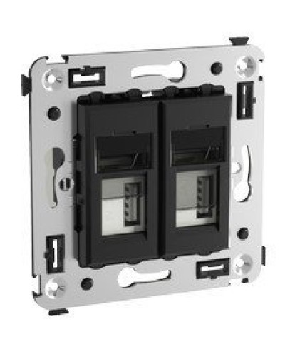 Розетка USB в стену Avanti черный квадрат (4402543). Розетка USB. ДКС в Нижнем Новгороде