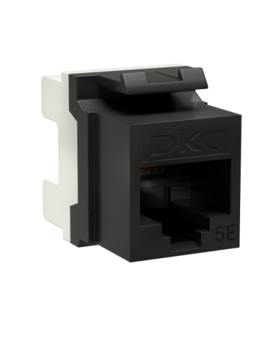 Модуль Keystone RJ45 CAT5E, 180 градусов, черный (RNK5EU180BK): Модуль неэкранированный в Нижнем Новгороде