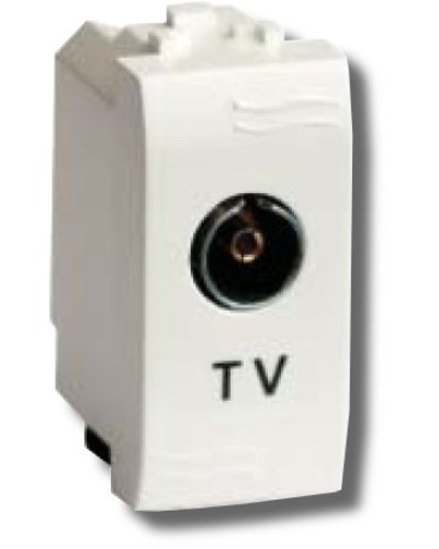 Розетка TV универсальная Brava 1 модуль белая (76721B): Розетка TV в Нижнем Новгороде