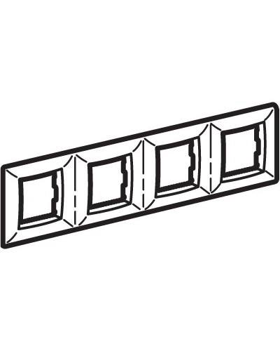 Рамка на 2+2+2+2 модуля (четырехместная), белая (75014W): Рамка четырехместная, Brava в Нижнем Новгороде