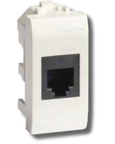 Розетка RJ-45 Brava 1 модуль белая (76654B): Розетка компьютерная с одним разъёмом в Нижнем Новгороде