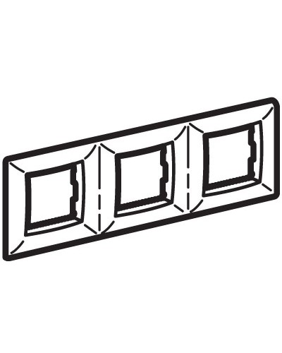 Рамка на 2+2+2 модуля (трехместная), белая (75013W): Рамка трехместная, Brava в Нижнем Новгороде
