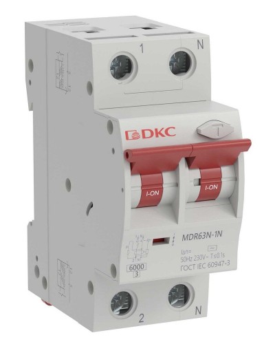 YON max MDR, 1P+N, 30mA, 20A, 6kA, А (MDR63N-1N2C20-A). Автоматический выключатель дифференциального тока. ДКС в Нижнем Новгороде