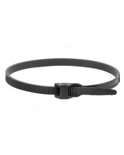 Хомут 9х300 P6.6 черный (100шт) (26502SR). Хомут с плоским замком. ДКС в Нижнем Новгороде