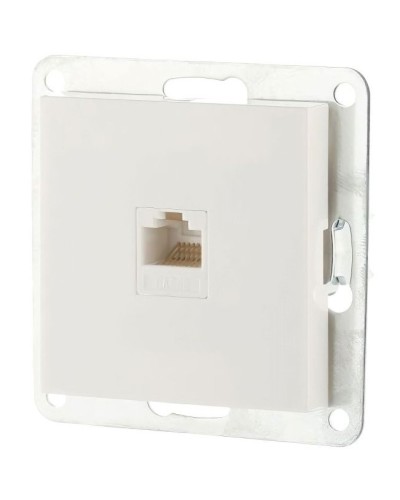 Розетка RJ-45 кат.5е с накладкой, белый LK80 (846104-1). Розетка компьютерная. Экопласт в Нижнем Новгороде