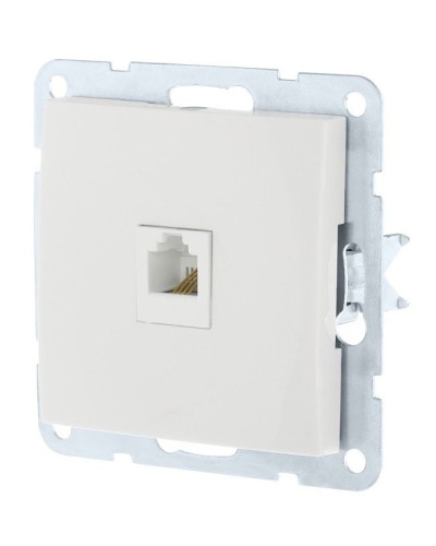 Розетка RJ-45 кат. 5е с накладкой, белый LK60 (866104-1). Розетка компьютерная. Экопласт в Нижнем Новгороде