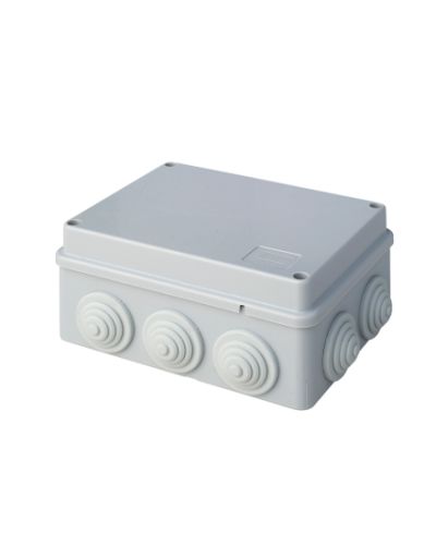 Коробка JBS150 150х110х70, 10 вых., 6P (0,15...2,5мм²) серая (43069HF-GR). Коробка монтажная, огнестойкая, без галогена. Экопласт в Нижнем Новгороде