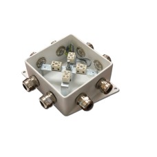 КМ-О (8к)-IP66-120х120, пять вводов: Коробка монтажная огнестойкая