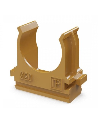 Крепёж-клипса для труб АБС-пластик бук D20 (100 шт) (PR13.0046). Крепление для труб ПВХ. Промрукав в Нижнем Новгороде