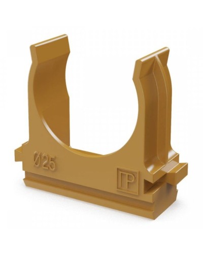 Крепёж-клипса для труб АБС-пластик бук D25 (100 шт) (PR13.0047). Крепление для труб ПВХ. Промрукав в Нижнем Новгороде