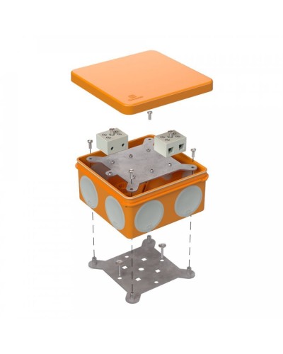 Коробка огнестойкая 60-0300-FR6.0-4 Е15-Е120 100х100х50. Коробка огнестойкая для открытой установки. Промрукав в Нижнем Новгороде