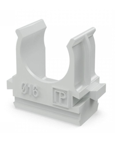 Крепеж-клипса для труб АБС-пластик в п/э D16 (100 шт) (PR.02616). Крепление для труб ПВХ. Промрукав в Нижнем Новгороде