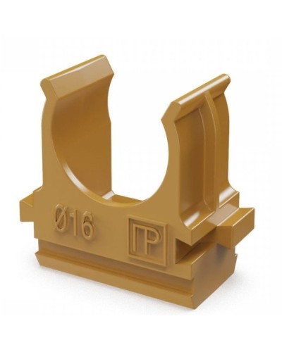 Крепёж-клипса для труб АБС-пластик бук D16 (100 шт) (PR13.0045). Крепление для труб ПВХ. Промрукав в Нижнем Новгороде
