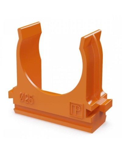 Крепёж-клипса для труб АБС-пластик оранжевая D25 (100 шт) (PR13.0065). Крепление для труб ПВХ. Промрукав в Нижнем Новгороде