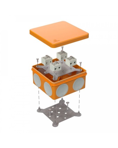 Коробка огнестойкая 100х100х50 (60-0300-FR2.5-8). Коробка огнестойкая для открытой установки. Промрукав в Нижнем Новгороде