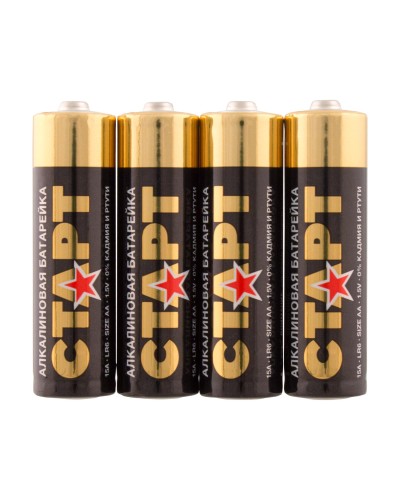 СТАРТ LR6-SH4-BOX (1,5 В, AA, LR6), упак. 4 шт.. Алкалиновые батарейки. СТАРТ в Нижнем Новгороде