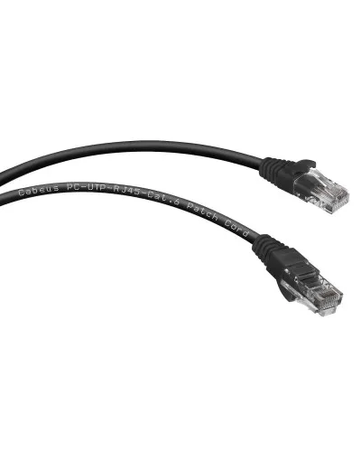 PC-UTP-RJ45-Cat.6-1m-BK (8663c), чёрный. Патч-корд медный. CABEUS в Нижнем Новгороде