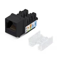 KJ-RJ45-Cat.6-90-SW-BK (10102c). Вставка Keystone Jack RJ-48. CABEUS