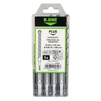 Набор буров SDS-plus V PLUS 5шт, 2-cutting (240400): Набор буров SDS-plus (5,6х110 мм; 6,8,10х160 мм)