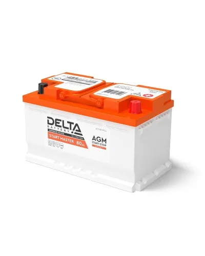 Delta START MASTER AGM 1280 (80 Ah). Аккумулятор автомобильный герметичный свинцово-кислотный. Delta в Нижнем Новгороде