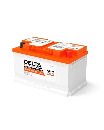 Delta START MASTER AGM 1270 (70 Ah). Аккумулятор автомобильный герметичный свинцово-кислотный. Delta в Нижнем Новгороде