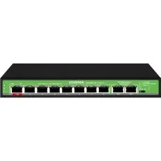 DSP208F-2F-T120 DSP208F-2F-T120 V1 (L2) 10х100Мбит/с 8PoE 8PoE+ 120W. Коммутатор с питанием по PoE. Digma