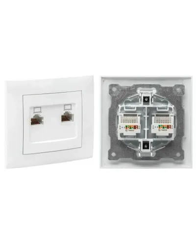 Валенсия розетка комп RJ-45 2-местная (EWK02-035-10). Розетка комп RJ-45 2-местная. EKF в Нижнем Новгороде