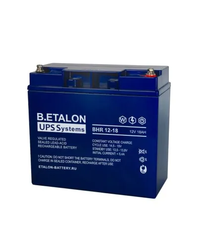 B.ETALON BHR 12-18. Аккумулятор герметичный свинцово-кислотный. ETALON в Нижнем Новгороде