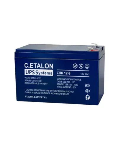 C.ETALON CHR 12-9. Аккумулятор герметичный свинцово-кислотный. ETALON в Нижнем Новгороде
