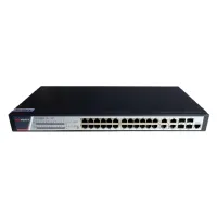 DS-3E2528P(B). Коммутатор с питанием POE. Hikvision