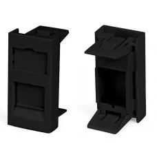 SIP2-1K-M45-22.5-BK. Вставка 45x22,5 (аналог Mosaic) для 1 модуля формата Keystone Jack. Hyperline