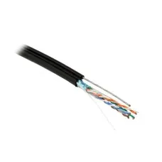 FUTP4-C5E-S24-2SW-OUT-PE-BK-500. Кабель «витая пара» (LAN) для структурированных систем связи. Hyperline
